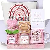JSTUMB Teacher Valentines Day Gifts for Women 7 Pcs, Teacher Appreciation Gifts for Teachers Basket for Birthday, Graduation, Retirement, Back to School