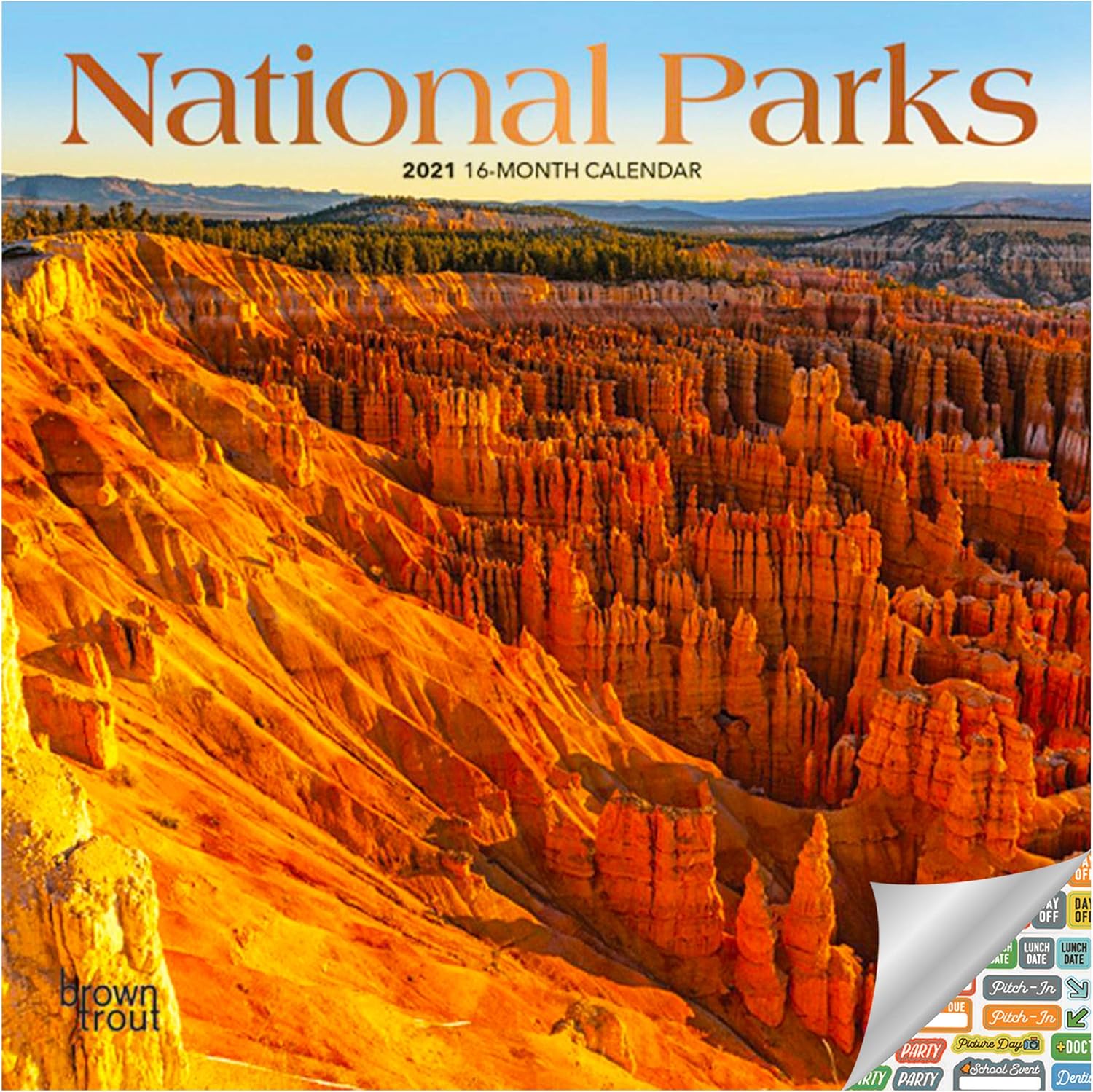 National Parks Calendar 2021 Bundle - Deluxe 2021 Parks Mini Calendar with Over 100 Calendar Stickers (America's National Parks Gifts, Office Supplies)