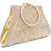 MOSSMON Crystal Clutch Purses Bride and Bridesmaid Handbag Elegant Wristlet Evening Bag for Women | Crystal, Bride and Bridesmaid, Elegant