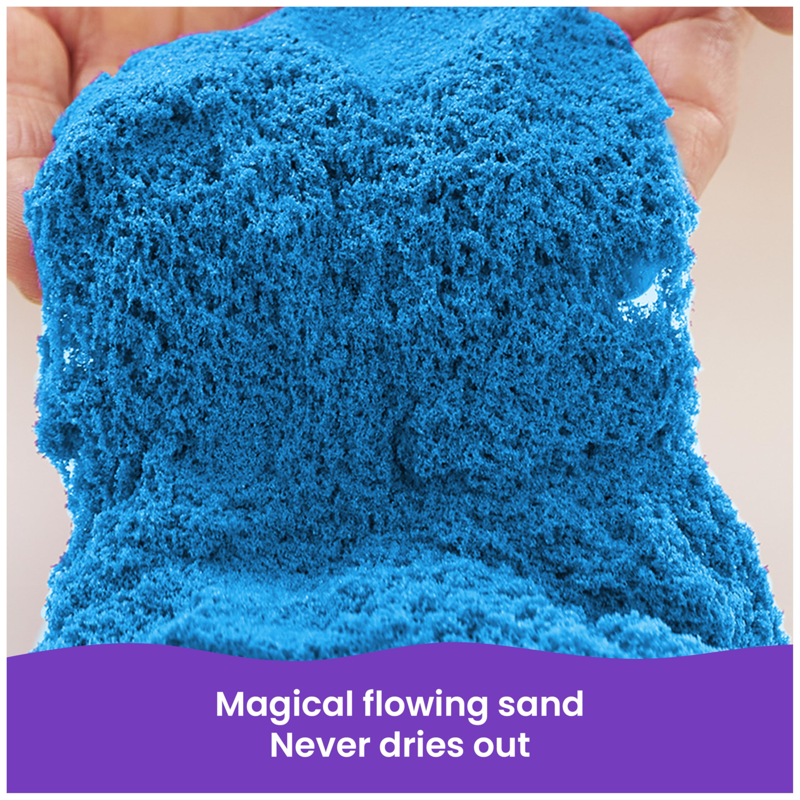 Kinetic Sand, 2.5lbs Blue Play Sand, Moldable Sensory Toys for Kids, Resealable Bag (Packaging May Vary), for Ages 3 and up