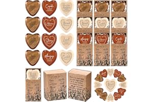 Yalikop 36 Sets Multicolor God Say You are Christian Gift Bulk Religious Pocket Hug Bulk Wooden Heart Bible Verses Pocket Hug Token Prayer Gift for Christmas Women Men Coworker Church Party Favors