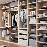 Emuca Wardrobe Oval Hanging Rail Kit 750mm with End Supports Chromed view 5