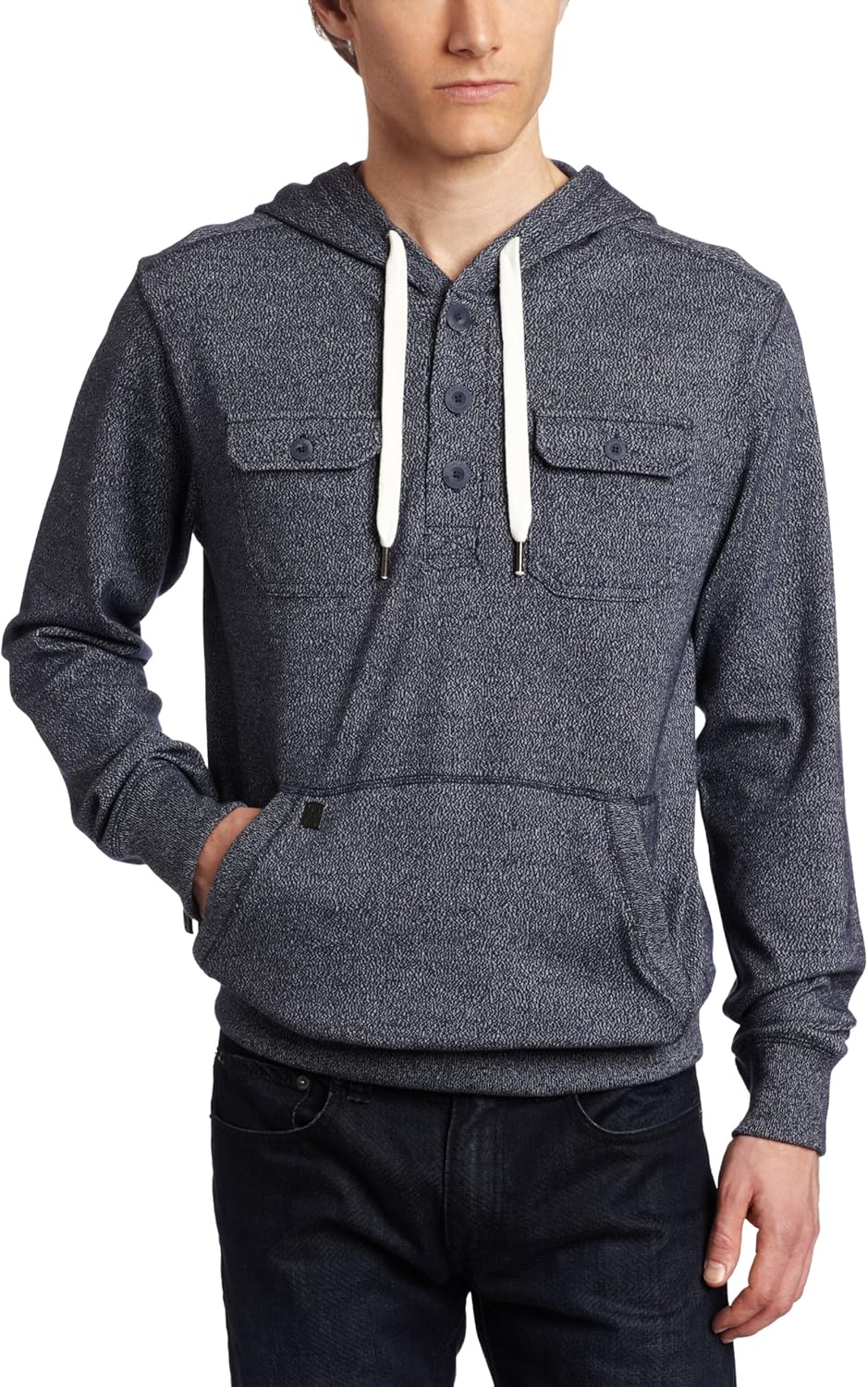 Marc Ecko Cut & Sew Men's Instragator Hoodie, Dark Navy, Large at