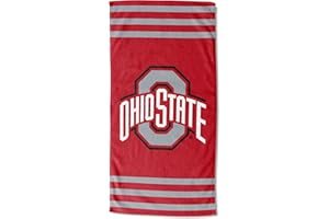 Northwest NCAA Ohio State Buckeyes Unisex-Adult Beach Towel, 30" x 60", Stripes