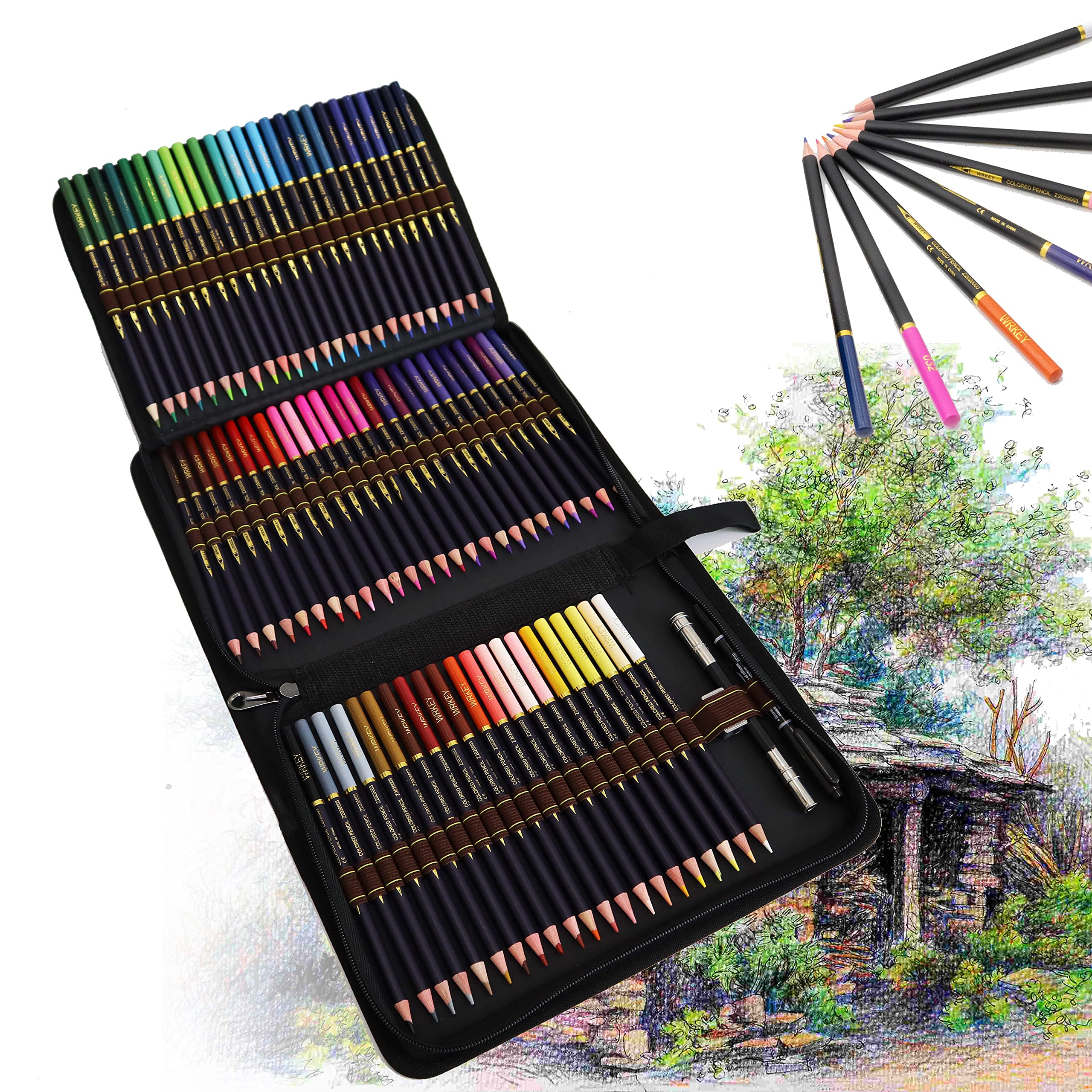 Zeybe Professional Coloured Pencils, Set of 72 Colouring Pencils with Smooth Pigments, Pre sharpened Colored Pencil Set For Adult and Students Coloring Books And Drawing