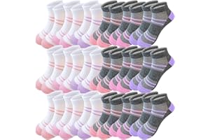 Bemeol 18 Pairs Girls Socks Kids Ankle Socks for Girls Sports Running Low Cut Athletic Sock
