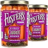 Foster's Pickled Carrots- Original- 32oz (2 Pack) - Pickled Carrots in a Jar - Traditional Pickled Vegetables Recipe for 30 y