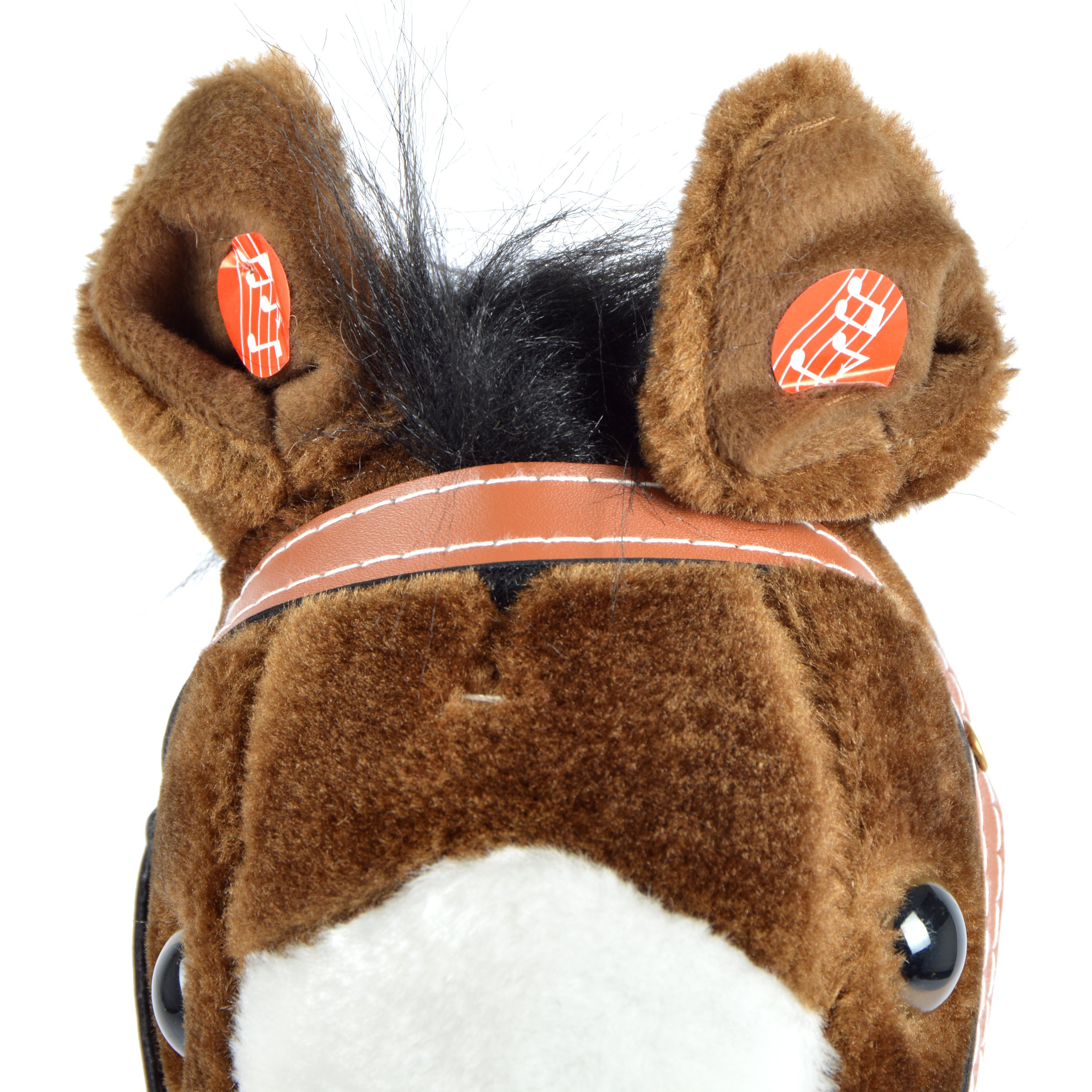 Pink Papaya hobby horse toy horse neighing/galloping sounds stick horse