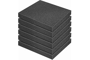 NEEDBROCK 6 Pcs Polyurethane Foam Sheet, 16 x 12 x 1.5 Inch Foam Inserts for Cases Cuttable Polyurethane Foam Pads Tool Box Foam for Cases Camera Toolbox Storage and Crafts