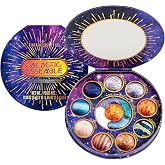 Tintark Galactic Assemble Eyeshadow Palette Solar-System Inspired | 14 Celestial Shades, Sculptural 3D Planet Powder, Wet-Powder Creamy &amp; Glitter Finishes, Built-In Mirror Galaxy Makeup Palette