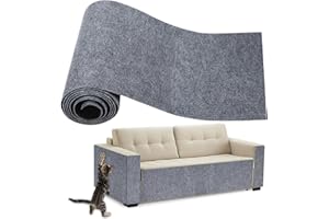 FAIROOTH Cat Scratching Mat 118" x 15.8" Trimmable Cat Scratching Carpet Mat Large Self-Adhesive DIY Cat Scratch Roll Cat Tree Shelves Replacement Mat Pad for Cat Tree Shelves Couch Furniture Protector