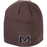 Zephyr Mississippi Rebels Gray Edge Skull Cap - NCAA Ole Miss Cuffless Winter Knit Beanie Toque Hat
