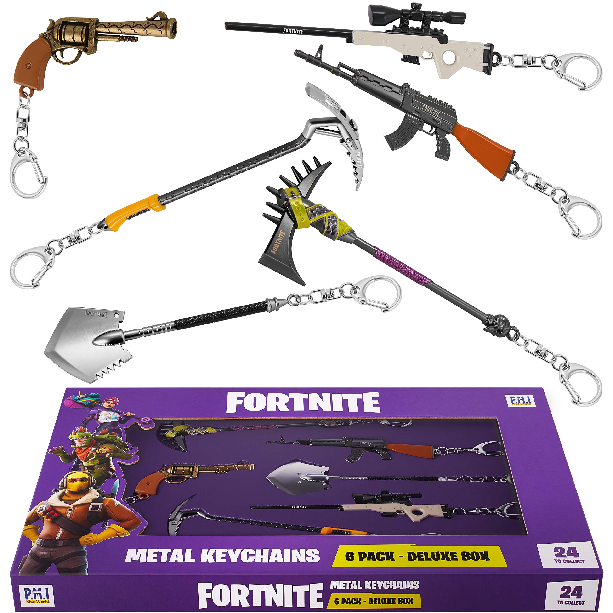 Buy Fortnite Metal Keychain with Clasp 6Pack Collect All 24 Items in The Fortnite Battle