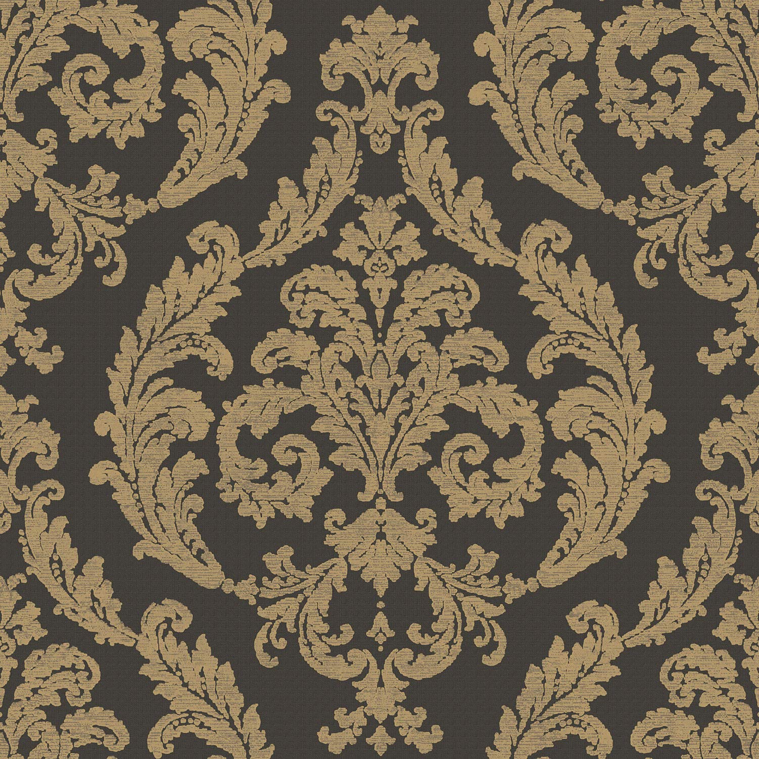 Galerie G67613 Palazzo Large Scale Damask Design Wallpaper, Black, 10m x 53cm