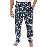 Looney Tunes Men's Daffy Duck Bugs Bunny Taz Marvin Martian Allover Toss Print Lounge Sleep Pajama Pants