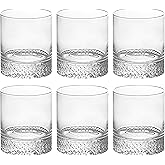 Barski Tumbler Glass - Double Old Fashioned - Set of 6 Glasses - Beautiful Designed Cut Crystal DOF tumblers - For Whiskey - Bourbon - Water - Beverage - Drinking Glasses - 13 oz. - Made in Europe