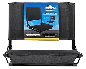 Cascade Mountain Tech Portable Folding Steel Stadium Seats for Bleachers or Benches