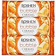 Roshen Aerated Bubble Chocolate Bar, White Chocolate with Rich Caramel Taste, 2.82 oz (Pack of 3) Light, Fluffy, Melt-in-Your-Mouth Experience, Kosher Dairy, Halal