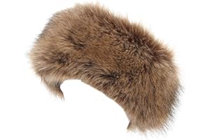 LA CARRIE Faux Fur Headband with Stretch Women's Winter Earwarmer Earmuff