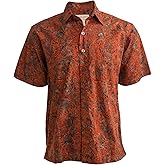 Johari West Men's Hawaiian Shirt Short Sleeve Button Down Casual Tropical Shirt