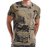 KLIEGOU Mens Hipster Hiphop Tees - Fashion Print T-Shirts