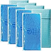 SHERPA THERAPY 4PK Flexible Gel Ice Packs for Injuries Reusable - Gel Ice Pack Cold Compress for Knee, Back, Neck, Wrist, Hand, Elbow, Ankle Pain Relief - 9.5" x 4.5"
