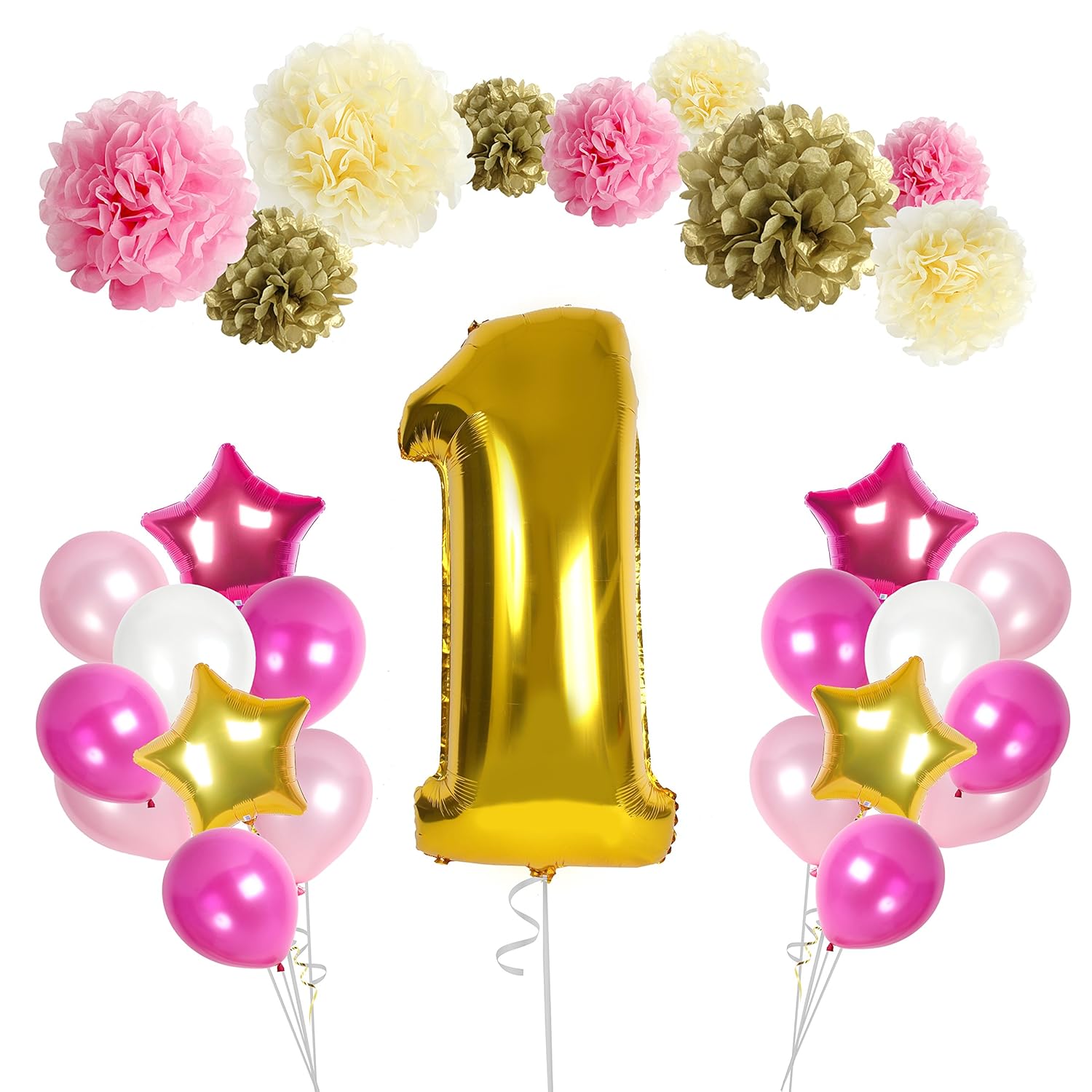 Amazon Com Treasures Gifted Happy 1st First Birthday Baby Girl