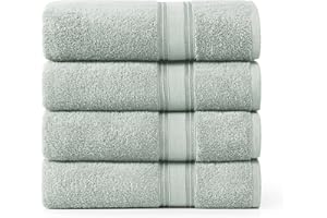 LANE LINEN Large Bath Towels - 100% Cotton , Extra Large Bath Towels, Zero Twist, 4 Piece Bath Sheet Set, Quick Dry, Super Soft Shower Towels, Highly Absorbent Bathroom Towels - Jade
