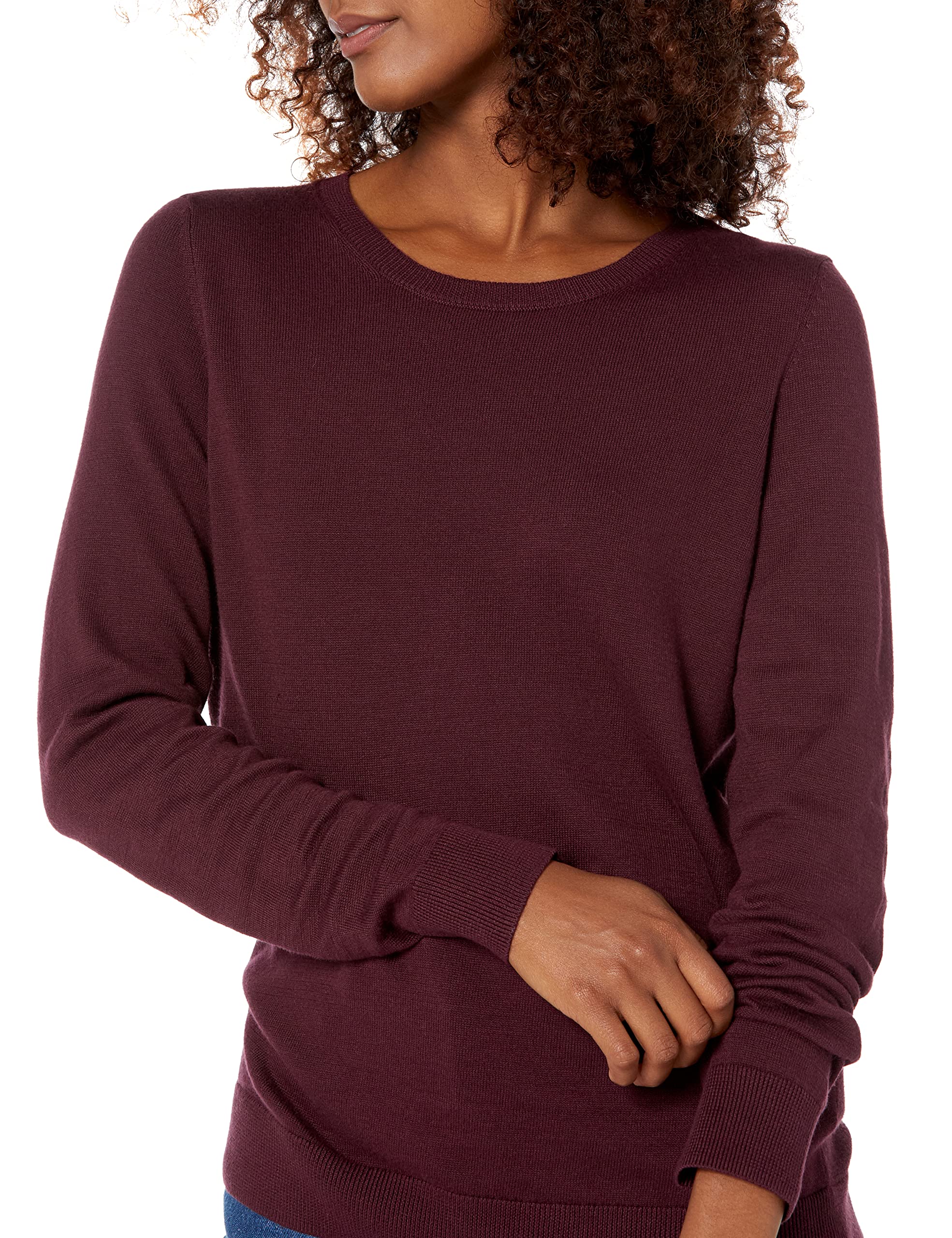 Amazon Essentials Women's Long-Sleeve Lightweight Crewneck Jumper (Available in Plus Size)