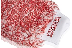 Gtechniq WM2 Microfibre Wash Mitt - Ultra Low Friction Washcloth, Soft Glide Minimises Swirl Marks - Holds Maximum Volume Of Soap Suds, 100% Split Varied Length Polyester Strands For A Quick Easy Wash