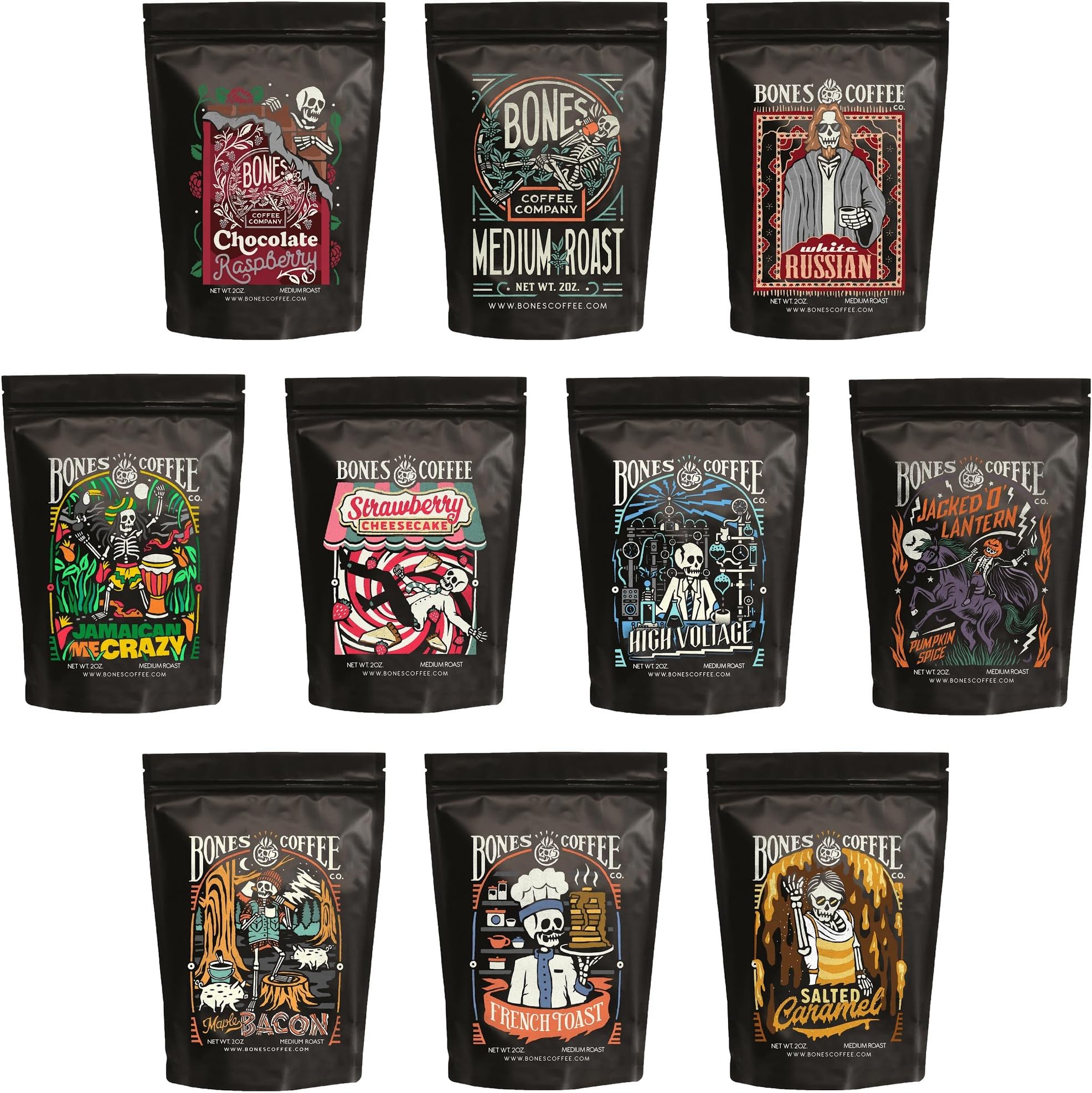 Variety 10-Pack Whole Bean Coffee Sampler