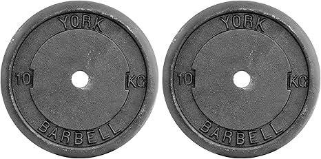 York Fitness - Lote de 2 Discos de Hierro Forjado (10 kg): Amazon ...