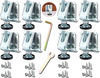 Overpassing 8 Pcs M10 Heavy Duty Furniture Levelers W/ Locking Nuts - 0-2" Adj.