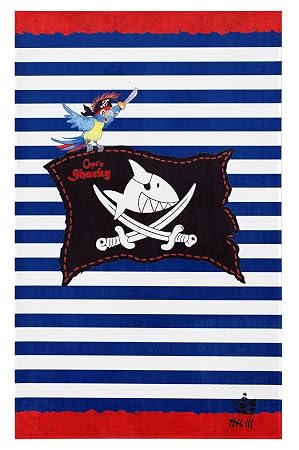 Capt N Sharky Kinderteppich Weich Und Soft Teppich Piratenflagge