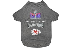 PETS FIRST NFL 2024 Super Bowl LVIII Championship Pet Tee Shirt, Durable Sporty Pet Tee, X-Large. *Limited Edition NFL Champ Dog T-Shirt. Licensed NFL Football Winning Shirt for Dogs & Cats