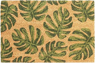 Nicola Spring Coir Door Mat 90x60cm Monstera Non-Slip Backing