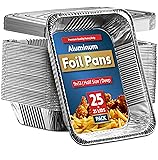 25 Pack Aluminum Pans Disposable 9x13 Baking Pan
