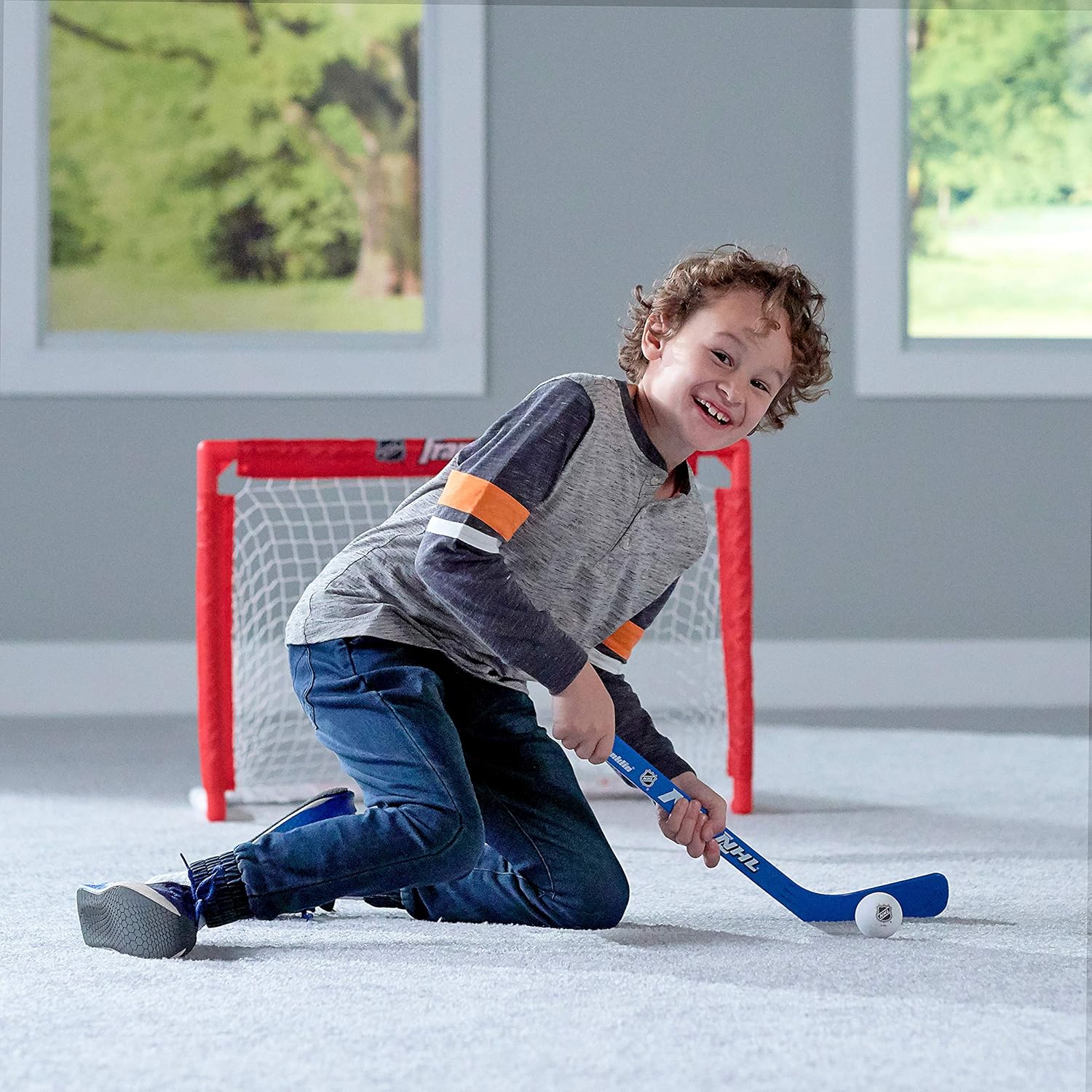Franklin NHL Street Hockey Goal, Stick and Ball Set : Knee Hockey : Sports & Outdoors