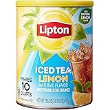 Lipton Iced Tea Mix, Lemon, Makes 10 Quarts (Pack of 6)