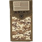 ARIAT Unisex-Adult's Patriot Digital Camo Rodeo Wallet, brown | Western wallet construction, long rodeo profile, card and cash organization, suited for everyday carry