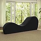 Liberator Kama Sutra Sex Chair Sensual Yoga Chaise - Black Micro-velvet