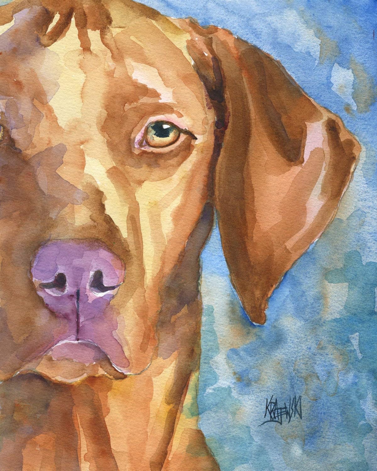 vizsla painting