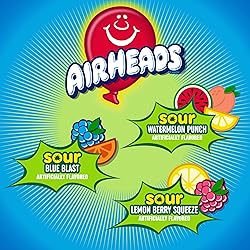 Airheads SOUR Bars, Variety Bulk Box, Sour