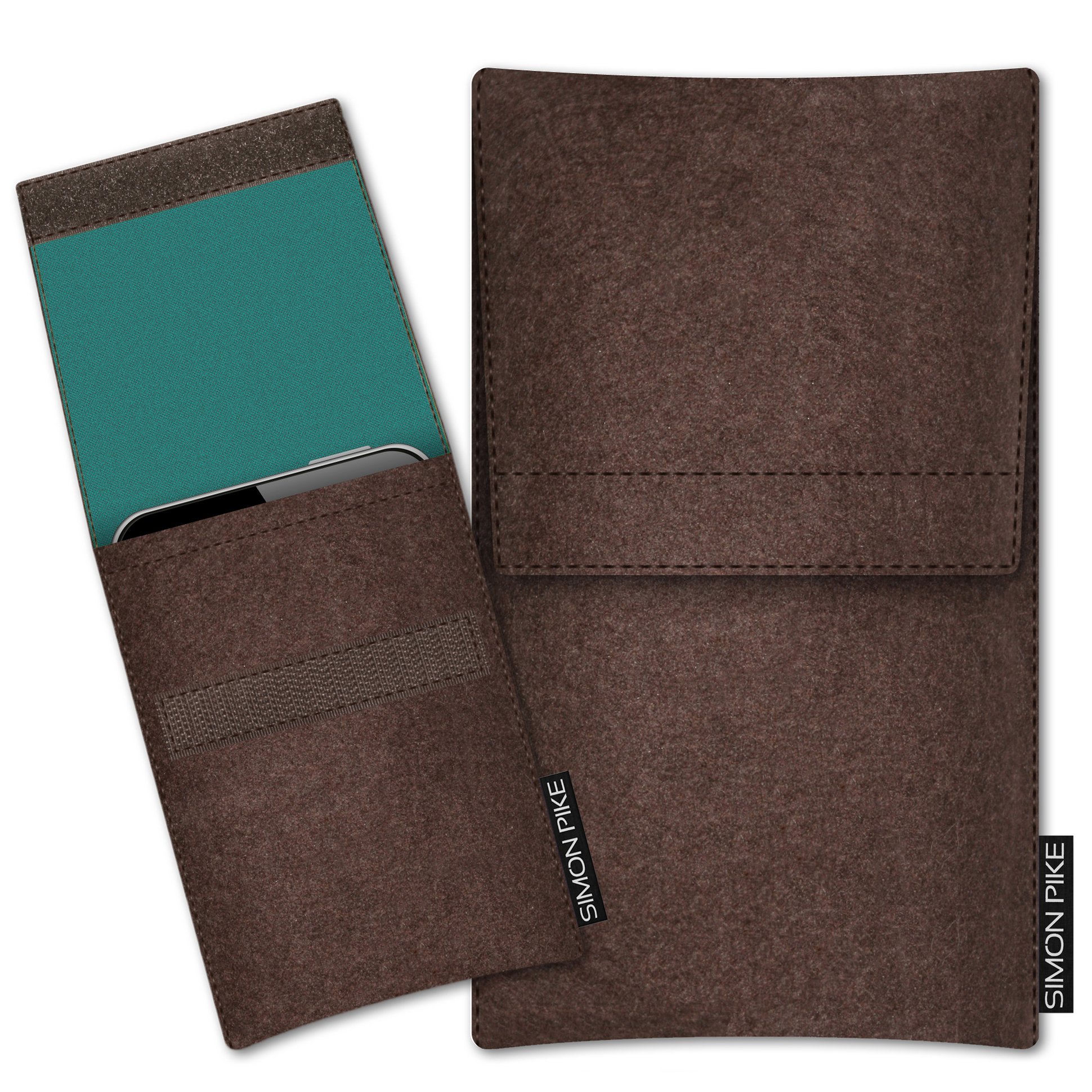 SIMON PIKE compatible with Samsung Galaxy Fold 5G felt case ultra slim case bag 'Sidney' in brown 4