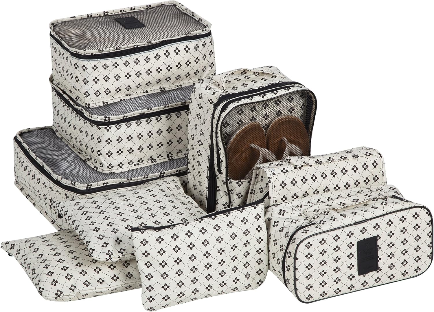 Readaeer 9Set Waterproof Packing Travel Cubes Laundry Pouches Makeup