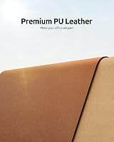 YSAGi Leather Desk Mat Large 80x40 cm Non-Slip Waterproof Brown view 2