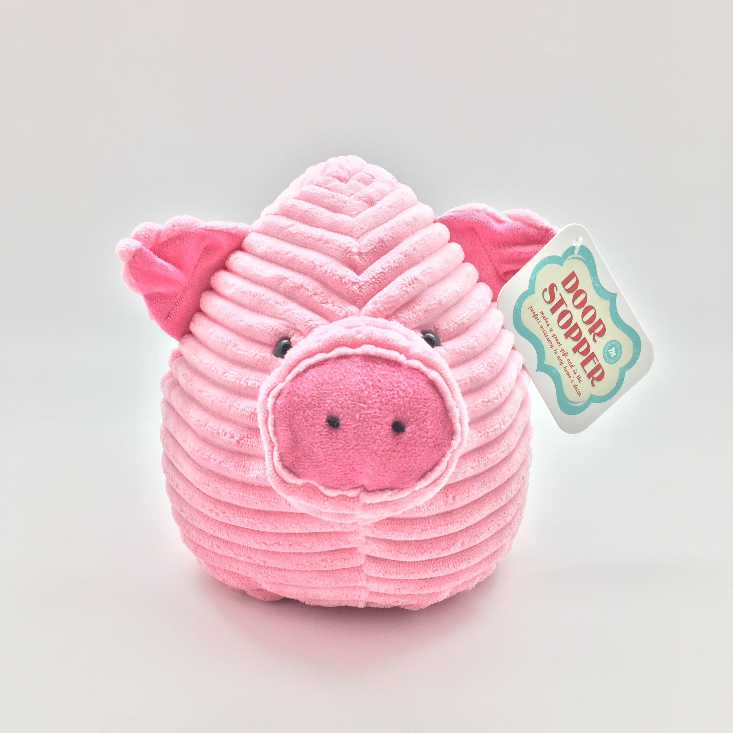 Animal Pink Pig Pet Lovers Door Stopper: Adorable Weighted Plush Corduroy Pig Gift Home Decoration