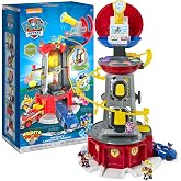 Paw Patrol Mighty Lookout Tower Playset with 4 Figures &amp; Toy Car | 2.75-Foot Tall Tower, Lights &amp; Sounds, Working Elevator, Chase, Marshall, Rubble, Kids Toys for Boys &amp; Girls Ages 3+