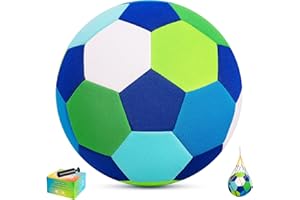 INPODAK Indoor Soccer Ball, Christmas Toy Child Gift, House Soccer Ball Size 4 with Pump Deflated, Silent Ball for Inside House for Kids Toddler Boys Girls