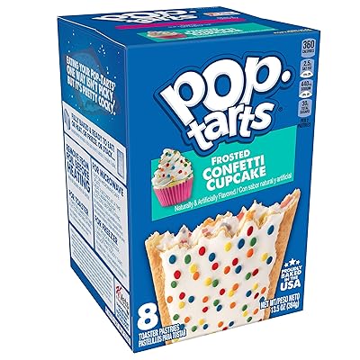 Pop-Tarts Cupcake, Breakfast Toaster Pastries, Frosted Confetti Cupcake, 13.5oz Box (Pack of 12)